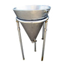 Jacketed Stainless Steel Funnel Tank - 10 Gallon