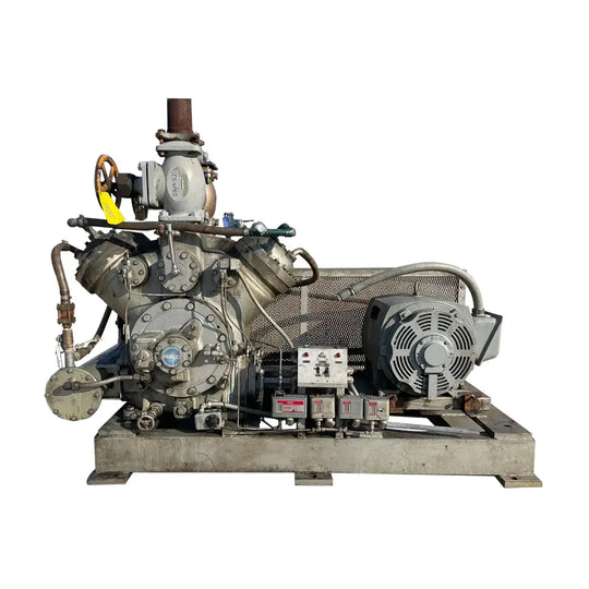 Mycom N4B 4-Cylinder Reciprocating Compressor Package (75 HP 230/460 V, Belt Driven)