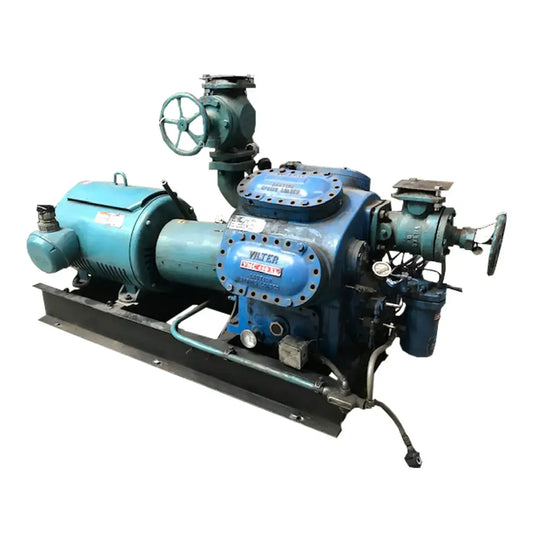 Vilter 458 8-Cylinder Reciprocating Compressor Package (150 HP 460 V, Direct Drive Driven)