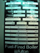 2007 Fulton Thermal Corporation Natural Gas Fired Steam Boiler – 50 HP Fulton Thermal Corporation