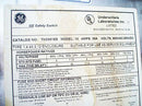 General Electric Heavy Duty Safety Switches- 30 Amp General Electric