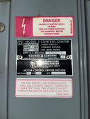 Square D Company 3 Section Motor Control Center (600 Amp, 60 Hz, 3 Ph)