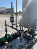 Recirculador vertical de amoníaco para fabricantes y servicios industriales (34 pulgadas x 139 pulgadas, 540 galones, 2 bombas).