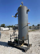 Recirculador vertical de amoníaco para fabricantes y servicios industriales (34 pulgadas x 139 pulgadas, 540 galones, 2 bombas).