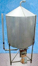 Stainless Steel Cone Bottom and Closed Top Mix Tank- 100 Gallon Genemco