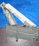 Stainless Steel Rectangular Tank with Dewatering / Elevator Conveyor - 550 Gallon Not Specified