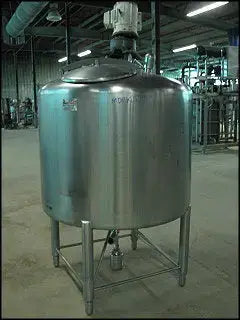 APV Crepaco Dome-Top Cone- Bottom Stainless Steel Blending Tank - 325 Gallons