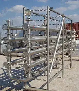 Bastidor UF/RO de 8 tubos de acero inoxidable APV