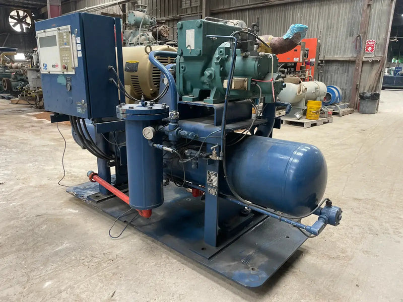 Frick RXB-50 Rotary Screw Compressor Package (Frick XJS120S, 125 HP 460 V, Micro Control Panel)