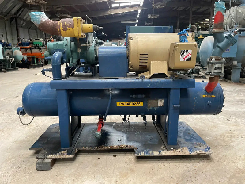 Frick RXB-50 Rotary Screw Compressor Package (Frick XJS120S, 125 HP 460 V, Micro Control Panel)