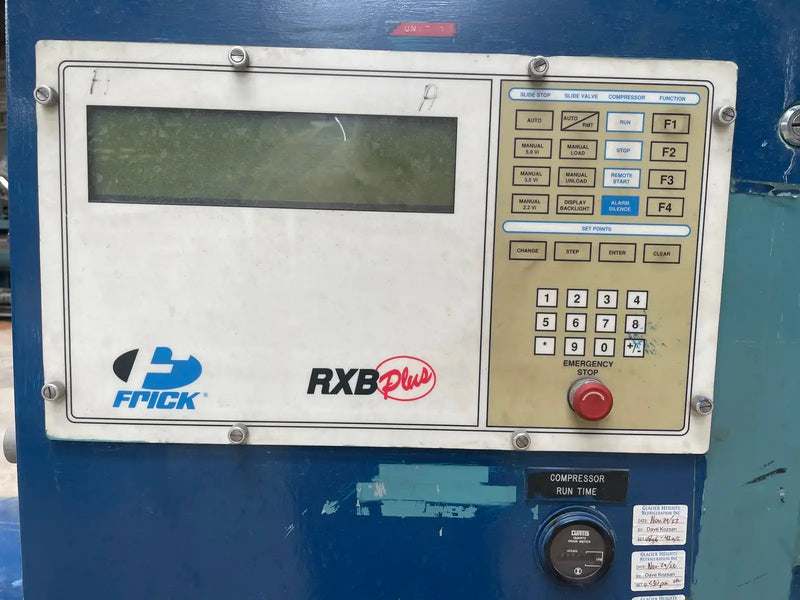 Paquete de compresor de tornillo rotativo Frick RXB-50 (Frick XJF120S, 125 HP 240/460 V, panel de control micro)