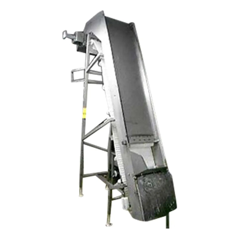 Transportador inclinado de acero inoxidable - 18 pulg. de ancho