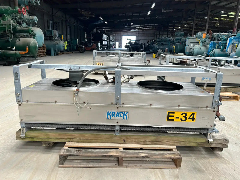Krack BTR28-HG-RBA Ammonia Evaporator Coil - 2.75 TR, 2 Fans (Low Temperature)