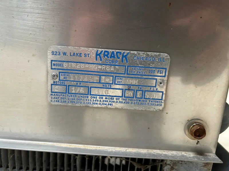 Krack BTR28-HG-RBA Ammonia Evaporator Coil-  2.75 TR, 2 Fans (Low Temperature)