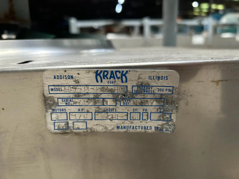 Krack BTRS-34-RBA-HGU Ammonia Evaporator Coil - 2.95  TR, 3 Fans (Low Temperature)