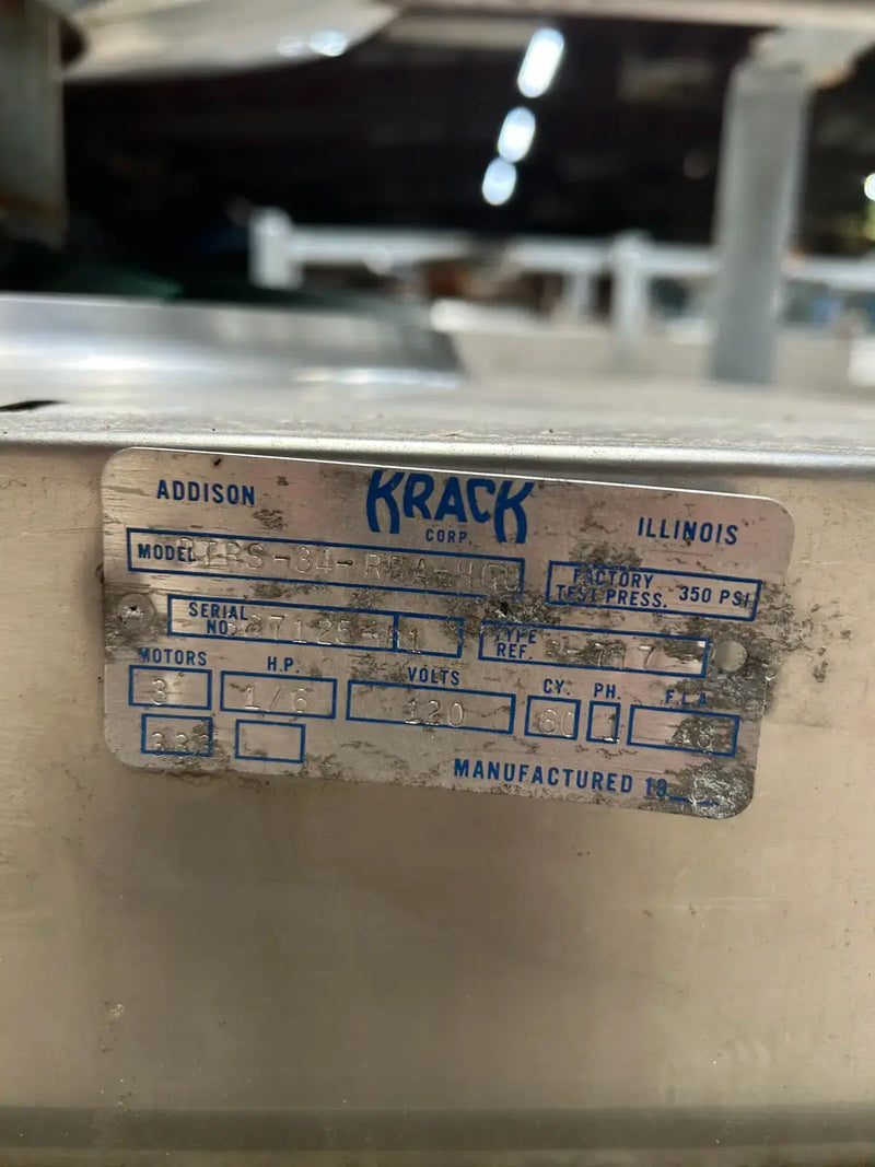 Krack BTRS-34-RBA-HGU Ammonia Evaporator Coil - 2.95  TR, 3 Fans (Low Temperature)
