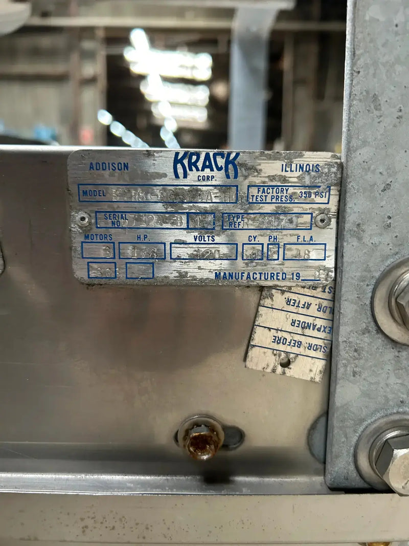 Krack BTRS-36-RBA-HGU Ammonia Evaporator Coil - 3.6 TR, 3 Fans (Low Temperature)