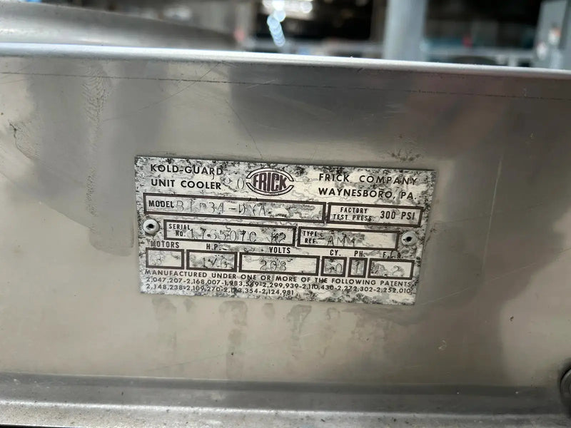 Frick BTR34-DXA Ammonia Evaporator Coil -  2.5 TR, 3 Fans (Low Temperature)