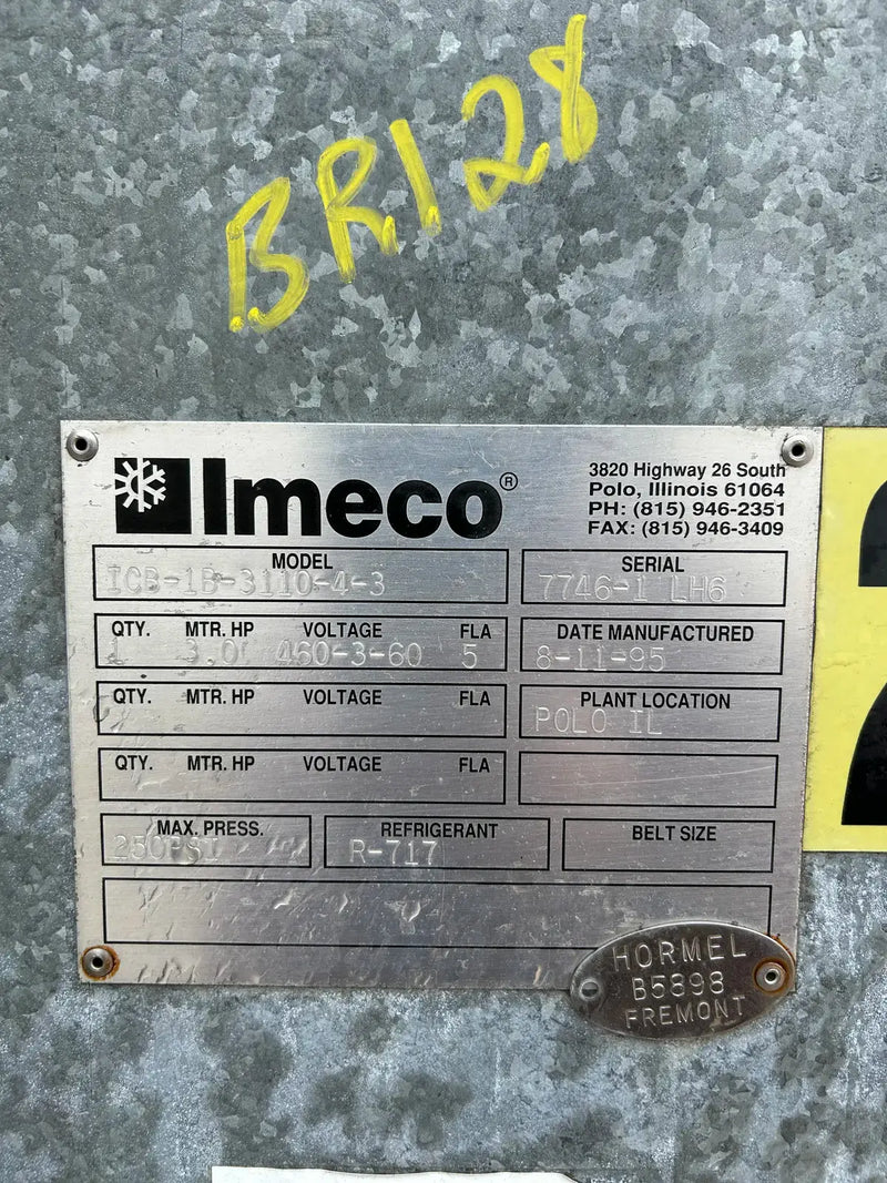 Imeco ICB-1B-3110-4-3 Ammonia Evaporator Coil -  10 TR, 1 Fans (Low Temperature)