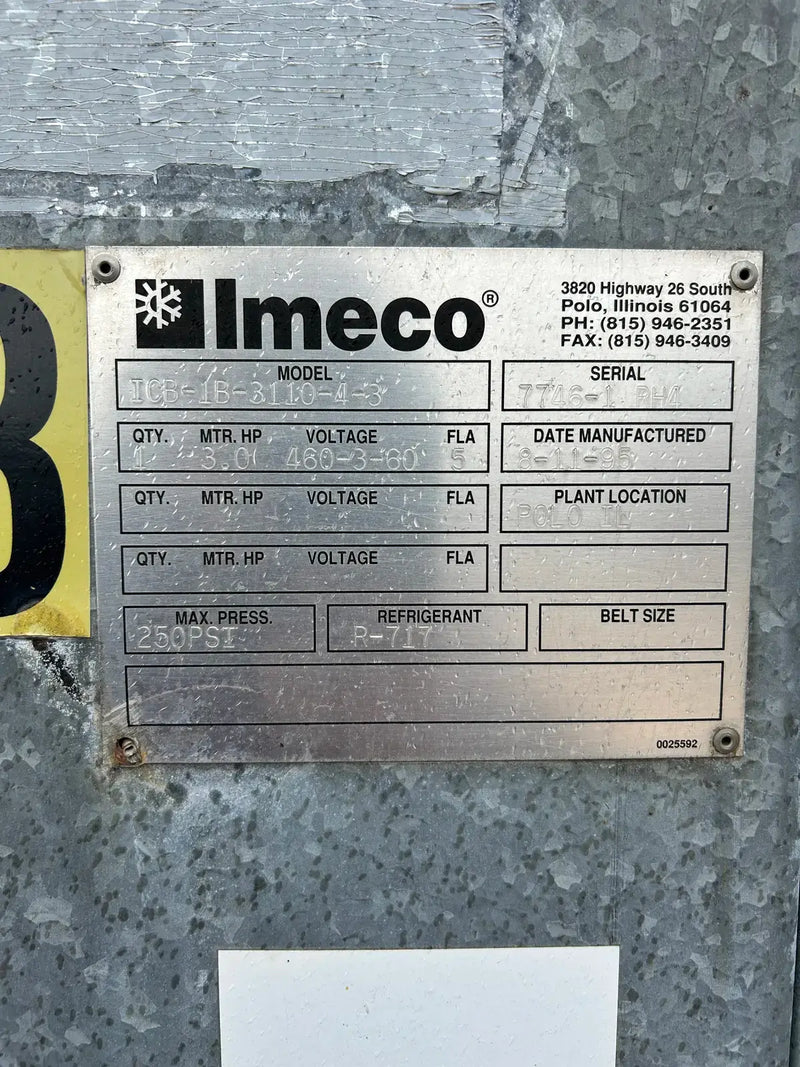 Imeco ICB-1B-3110-4-3 Ammonia Evaporator Coil -  10 TR, 1 Fans (Low Temperature)