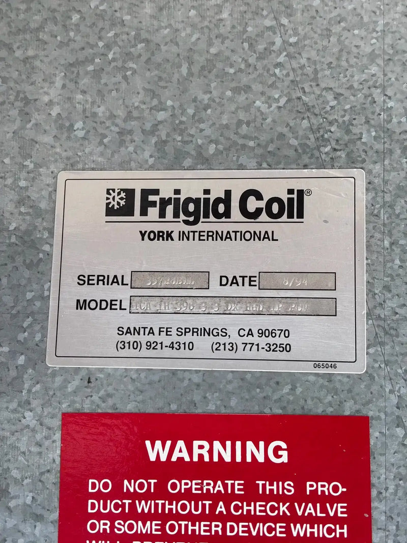 Frigid Coil ICA-LH-398-3-3-DX-HGU-IP-PCV Ammonia Evaporator Coil- 1 Fans (Low Temperature)