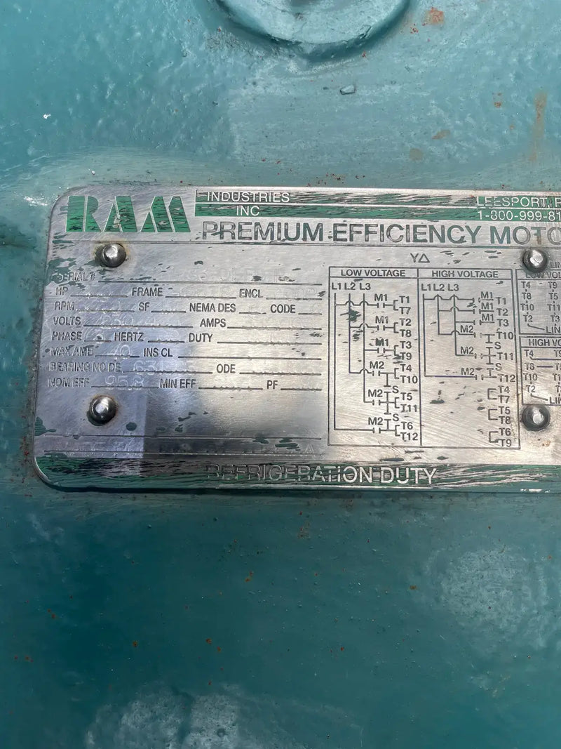 Paquete de compresor de tornillo rotativo Frick RWB-II-177B (Frick TDSH233S, 150 HP, 250/460 V, SIN PANEL DE CONTROL)