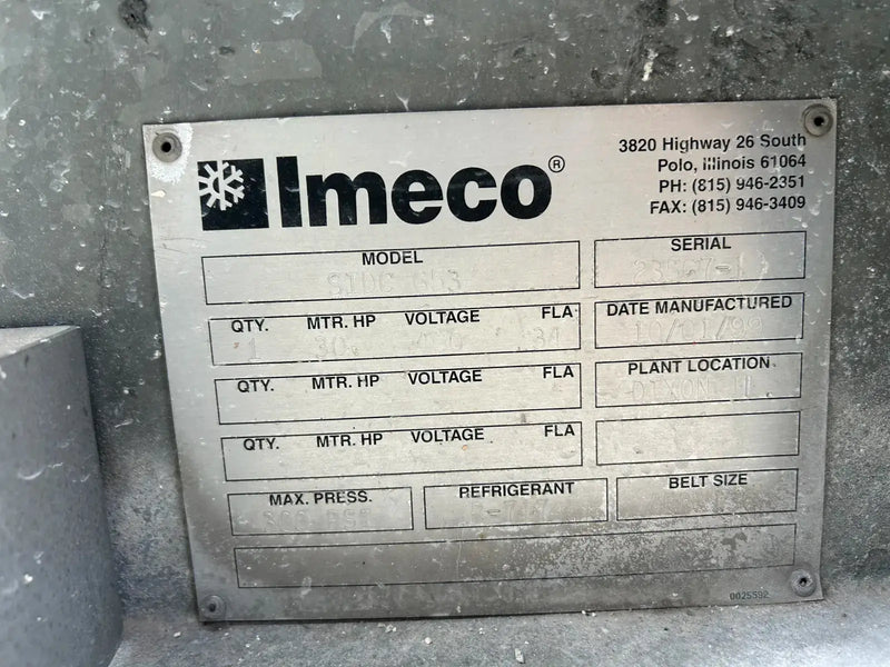 Imeco SIDC-653 Evaporative Condenser (653 Nominal Tons)