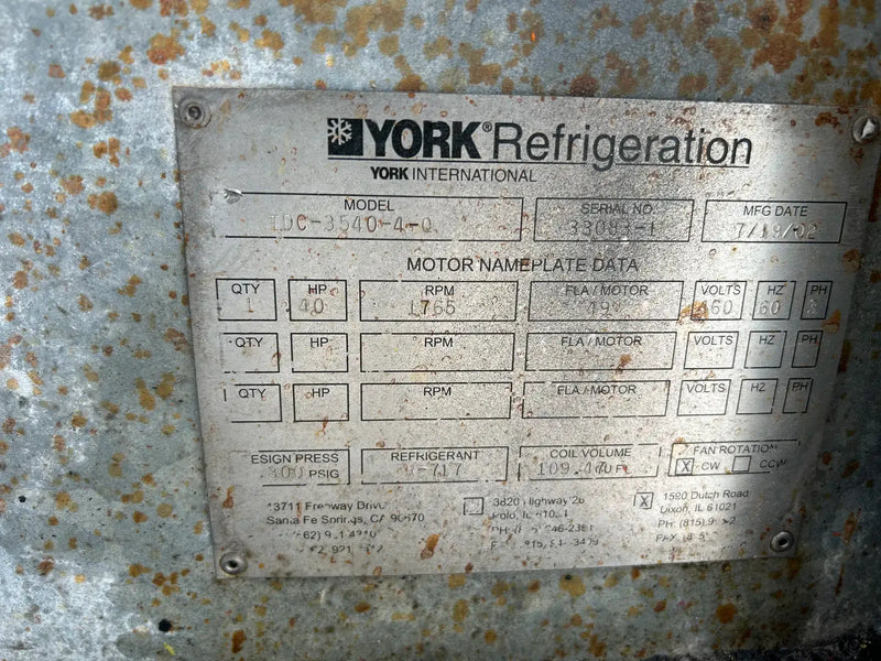 Frick IDC-3540-4-Q Evaporative Condenser (885 Nominal Tons)