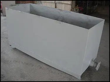 Carbon Steel Single Shell Rectangular Tank - 250 Gallon
