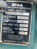 Frick RWBII 177H Rotary Screw Compressor Package (Frick TDSH233S, 450 HP 460 V, Micro Control Panel)