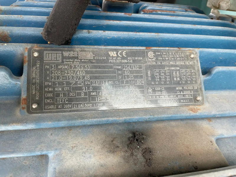 Paquete de compresor de tornillo rotativo Frick RWBII 177H (Frick TDSH233S, 450 HP 460 V, panel de control micro)