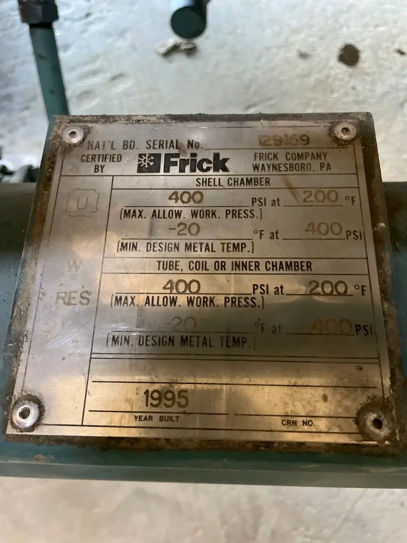 Paquete de compresor de tornillo rotativo Frick RWBII 316B (Frick TDSH283S, 200 HP 230/460 V, panel de control micro)