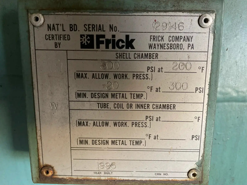 Paquete de compresor de tornillo rotativo Frick RWBII 316B (Frick TDSH283S, 200 HP 230/460 V, panel de control micro)