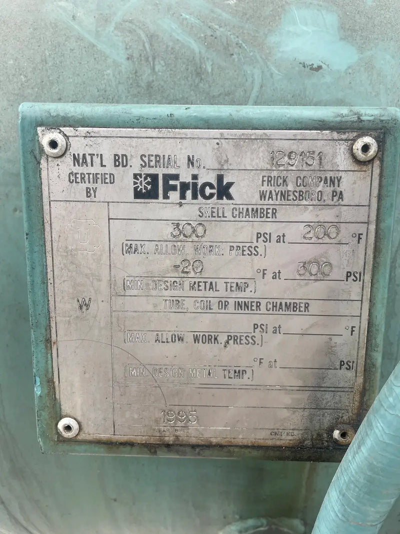 Paquete de compresor de tornillo rotativo Frick RWBII 177H (Frick TDSH233S, 450 HP 460 V, panel de control micro)