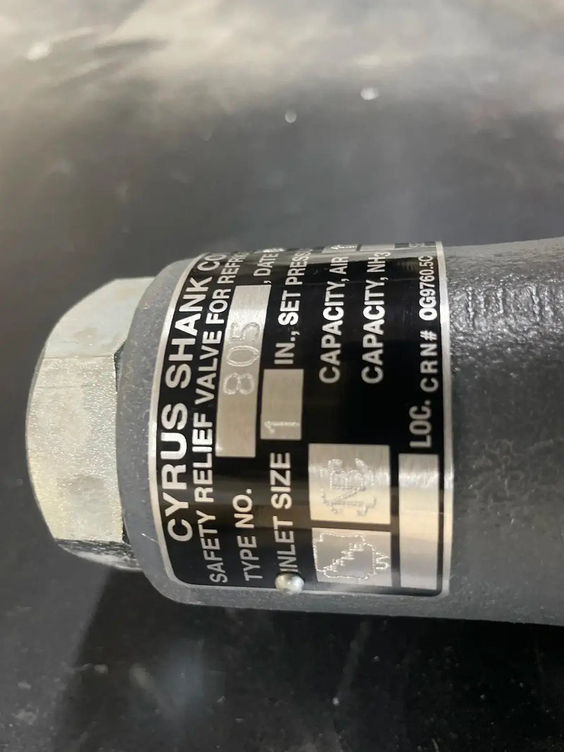 Cyrus Shank 805 Series Relief Valve