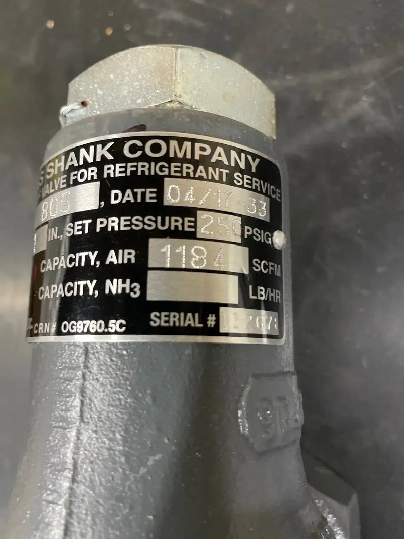 Cyrus Shank 805 Series Relief Valve