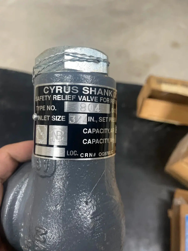 Cyrus Shank 804 Relief Valve