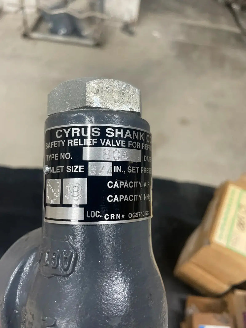 Cyrus Shank 804 Relief Valve