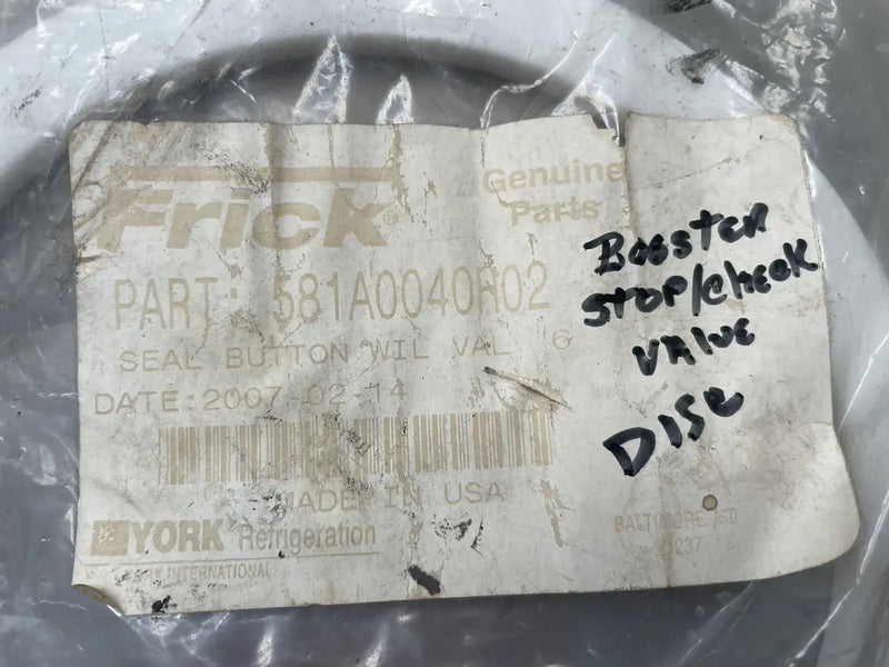 Frick 581A0040R02 Weld-In-Line Valve Button Seal (5 in.)
