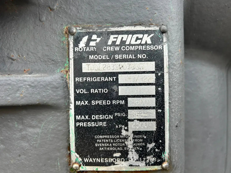 Frick RDB-316 Rotary Screw Compressor Package (Frick TDSL283S, 250 HP 2300/4160 V)