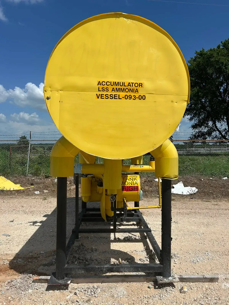 Acumulador horizontal de amoníaco RVS (122 cm x 375 cm, 1400 galones)