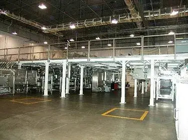 Custom Mezzanine. 75 ft. L x 34 ft. W x 8 ft. H.