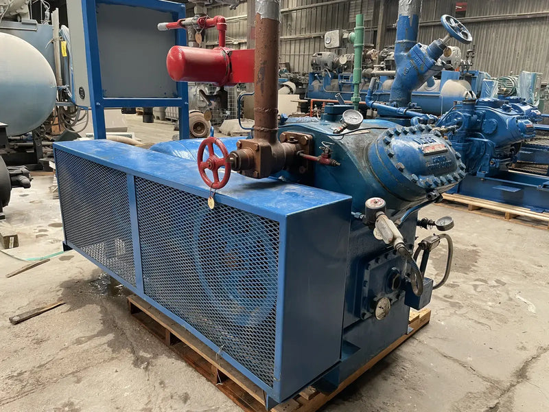 Vilter 454XL 4-Cylinder Reciprocating Compressor Package (75 HP 480 V, Belt Driven)