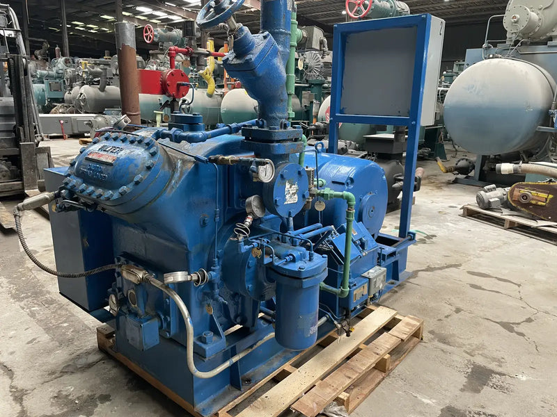 Vilter 454XL 4-Cylinder Reciprocating Compressor Package (75 HP 480 V, Belt Driven)