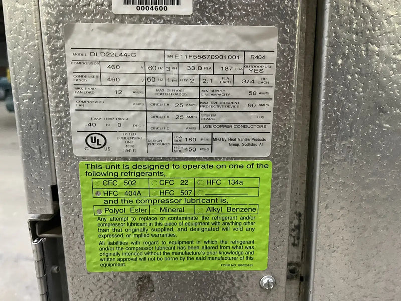 Russell DLD22L44-G Outdoor Low Temperature Air Cooled Condenser (22 Hp)