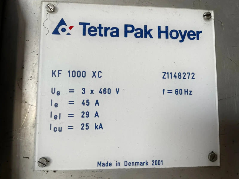 Congelador continuo Tetra Pak Hoyer KF 1000XC (9TR, (3) motores incluidos con panel de control)