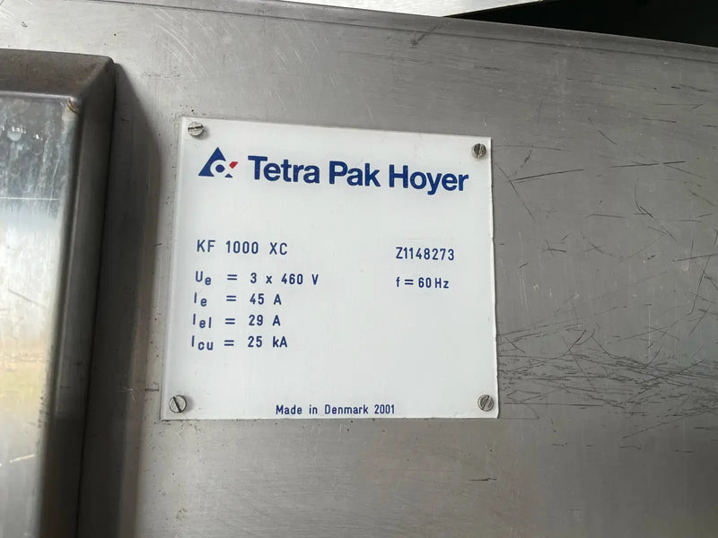 Congelador continuo Tetra Pak Hoyer KF 1000XC (9TR, (3) motores incluidos con panel de control)