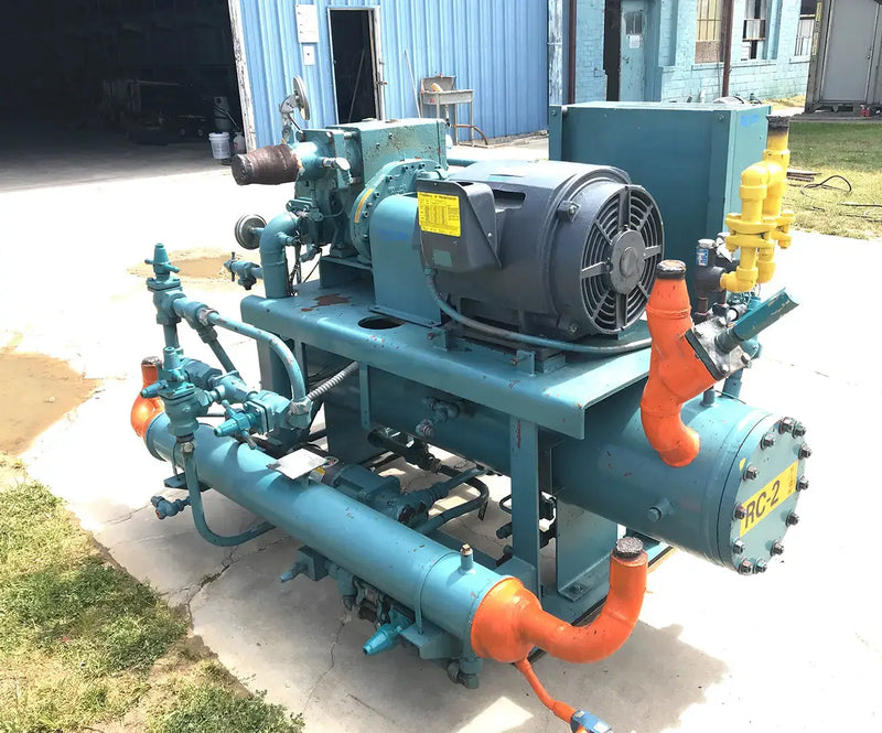 Frick RXB-39 Rotary Screw Compressor Package (Frick XJS120L, 100 HP 208-230/460 V, Frick Micro Control Panel)