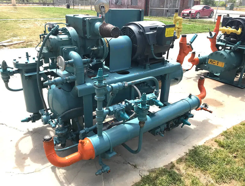 Frick RXB-39 Rotary Screw Compressor Package (Frick XJS120L, 100 HP 208-230/460 V, Frick Micro Control Panel)