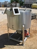 Stainless Steel Holding Tank with Discharge Pump - 100 Gallons